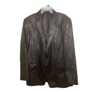 Fezza Men’s Sport Coat Black Size 44L Metallic Formal Party Wedding